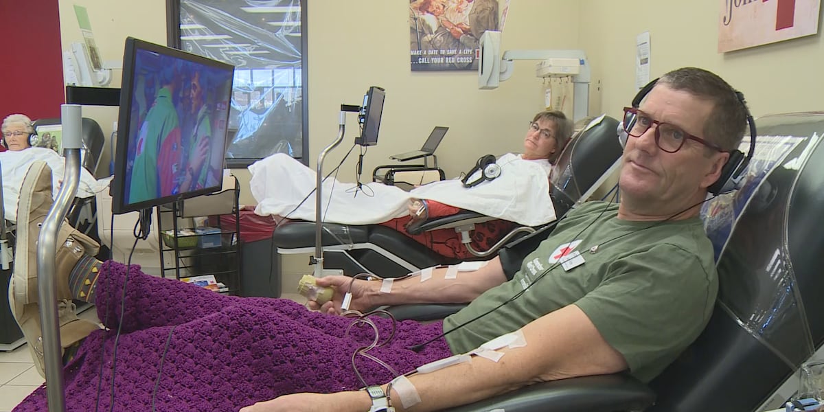 Giving Platelets Couple donating platelets to help save lives