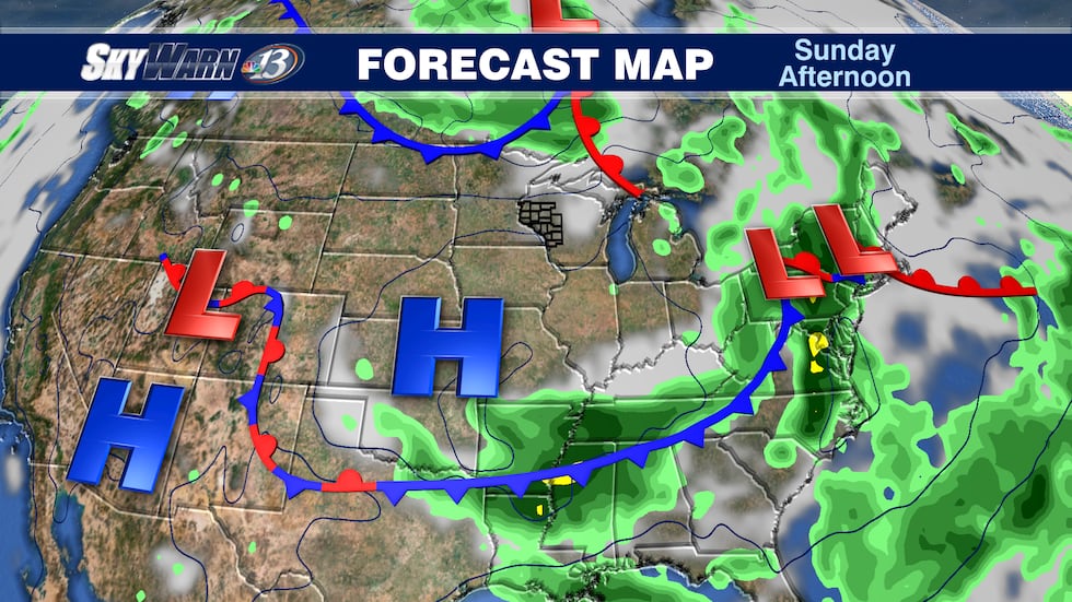 Warming up into the start of this week before the next cold front arrives