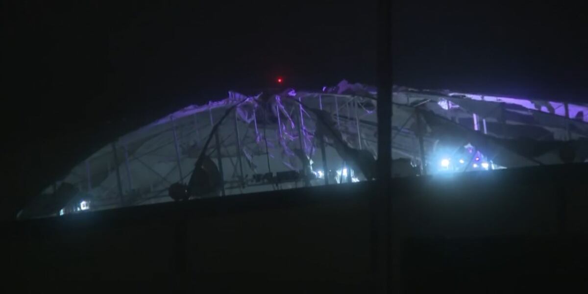 Hurricane Milton damages roof of Tropicana Field, home of the Tampa Bay