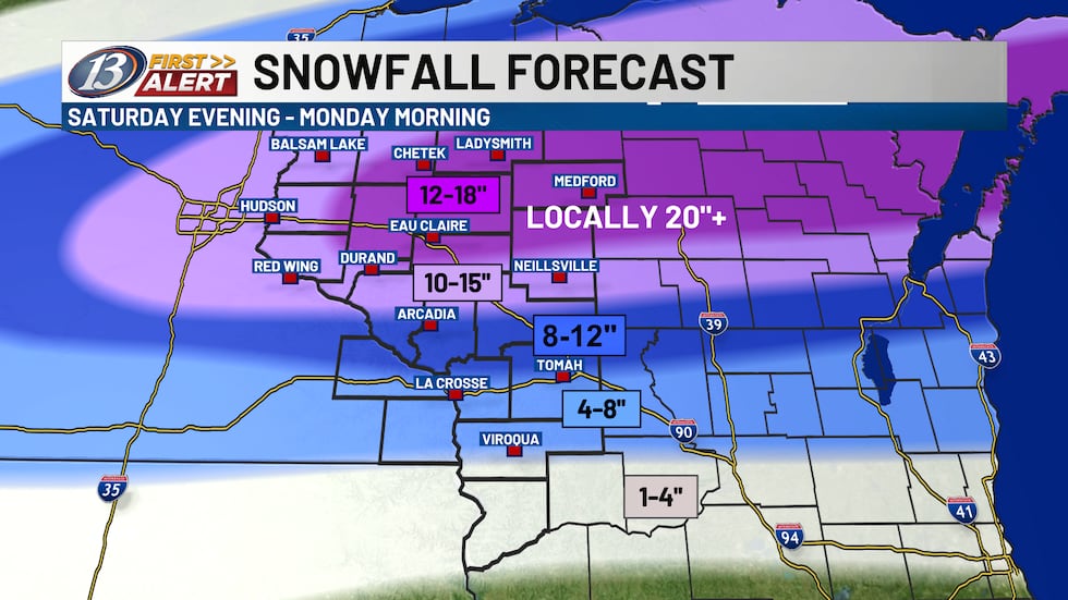Una mirada actualizada a nuestro pronóstico de nevadas desde el sábado por la noche hasta el lunes por la mañana. Actualizado:...