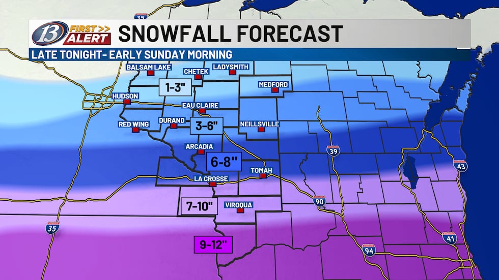 An updated look at snowfall totals. Updated: 11/28 4pm.