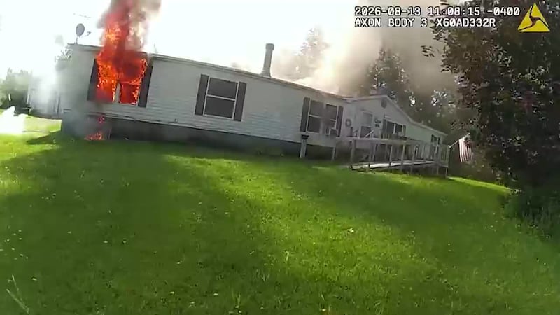 A police body-worn camera captured dramatic moments as a New York State Trooper rescued a man...