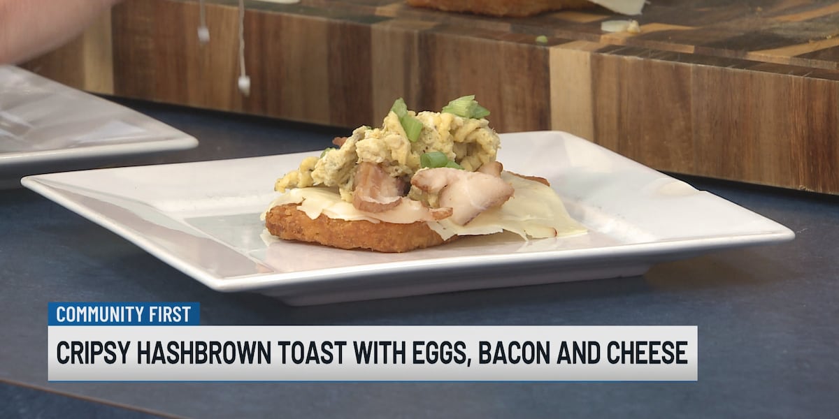 INTERVIEW: Crispy hashbrown toast with eggs, bacon and cheese