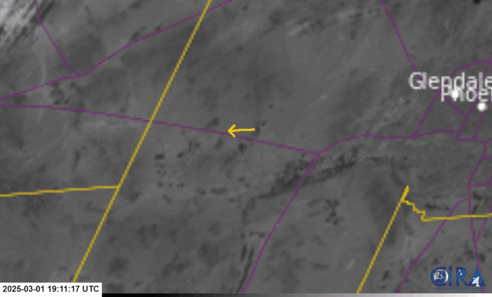 This satellite image highlights the smoke from the crash which can create dangerous conditions...