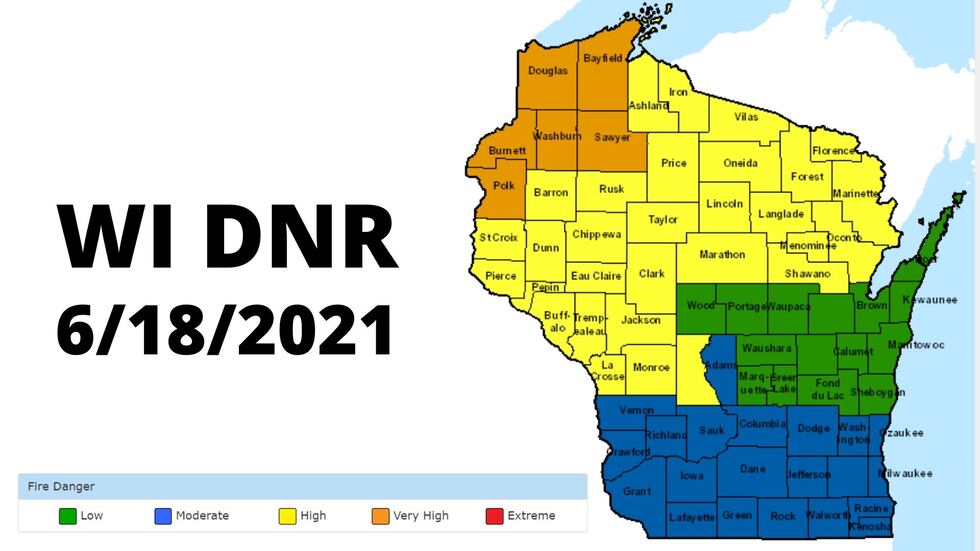 Fire Numbers Wi Northwestern Wisconsin at risk for wildfires Friday
