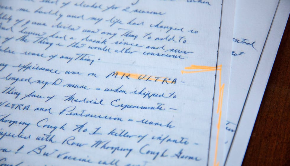 Letters addressed to Janet Uhlar that she received through her correspondence with impressed...