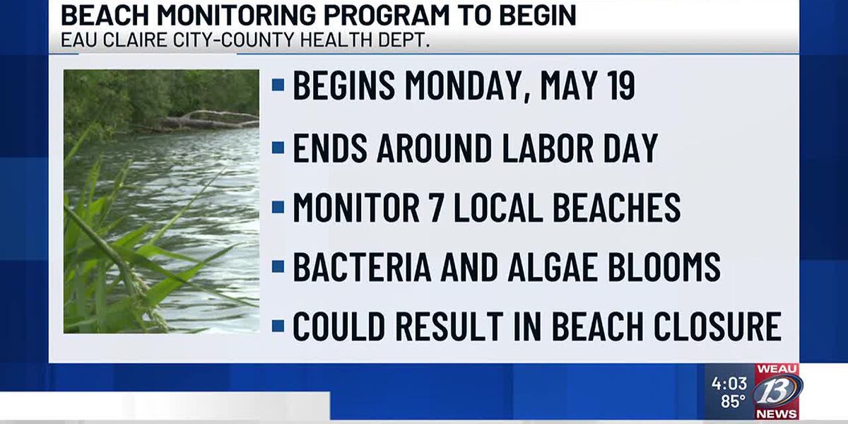 Health Department to begin beach water quality testing Monday