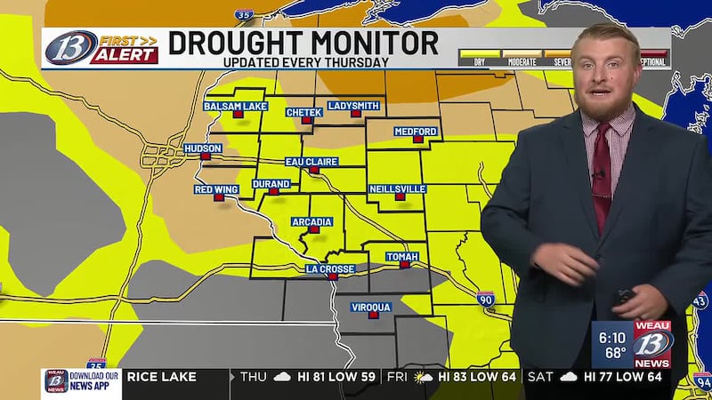 WEAU Weather - Mostly dry weather continues with just scattered rain chances through the weekend