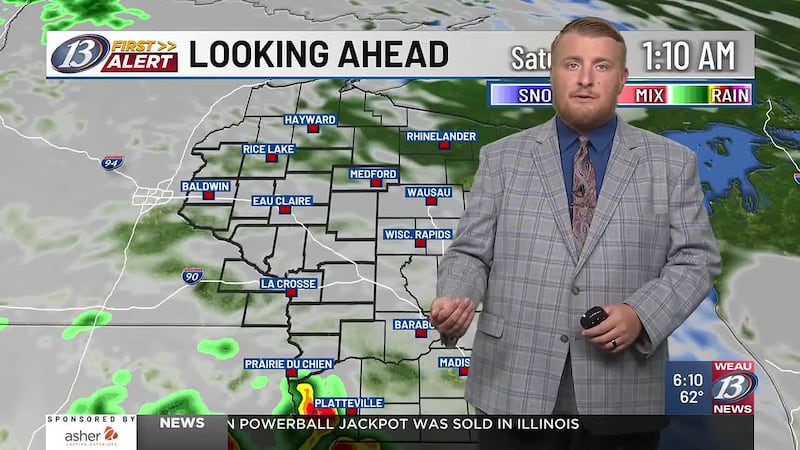 WEAU Weather - Near average with a low chance of rain early in the weekend