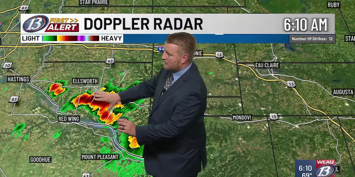 WEAU Weather - Scattered showers and thunderstorms likely today with a low-end severe risk