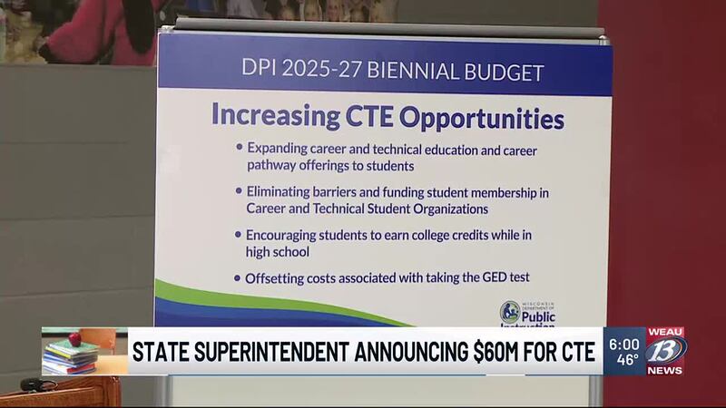 State Superintendent Announcing $60M for CTE